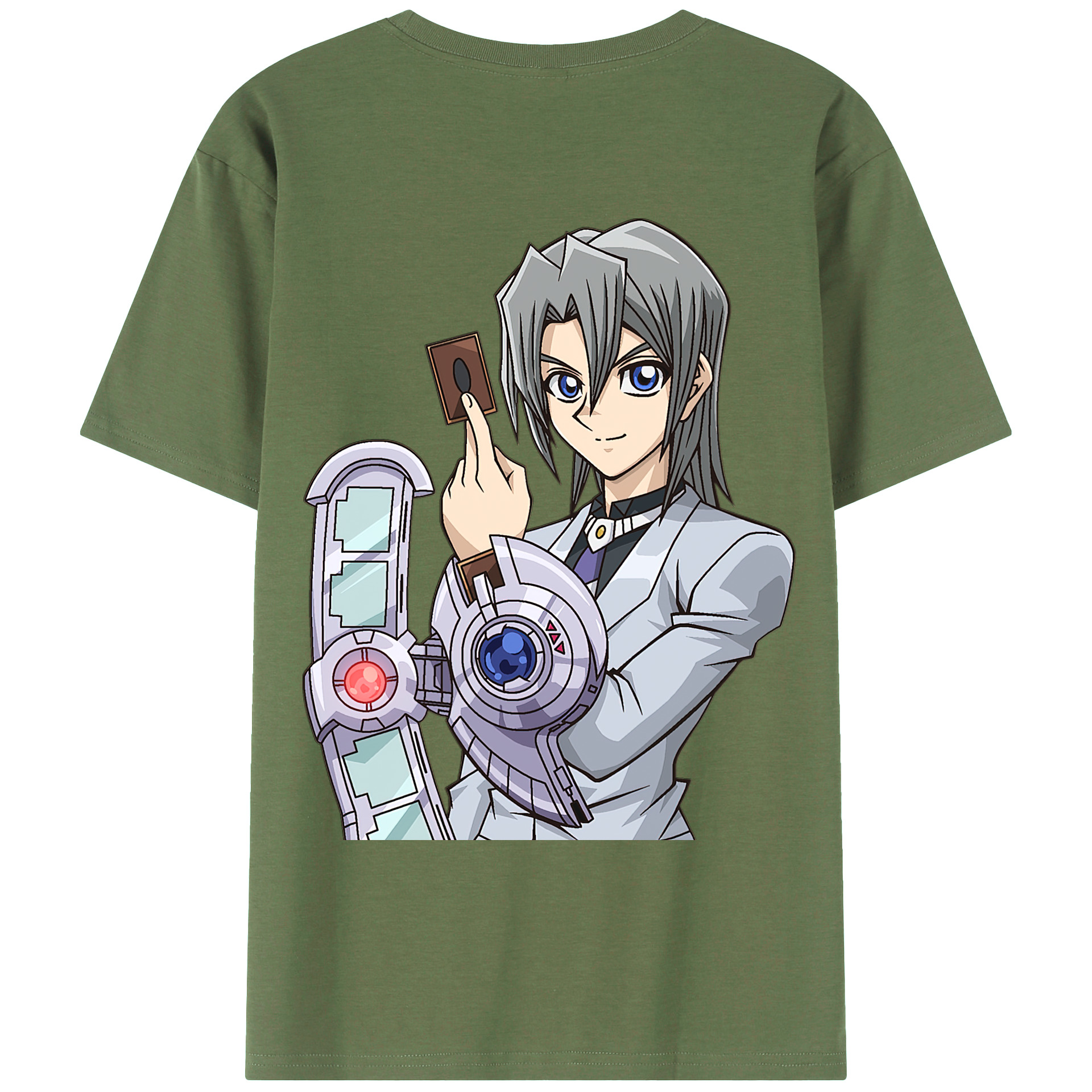 （画像用） 遊☆戯☆王 Yu-Gi-Oh! 綿100％ メンズ半袖Tシャツ（バックプリント） 通気性